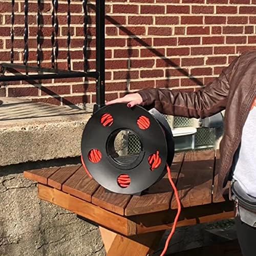 Cord Storage Reel Easy to Use with Center Rotating Handle 100 Feet (Black) - Image 6