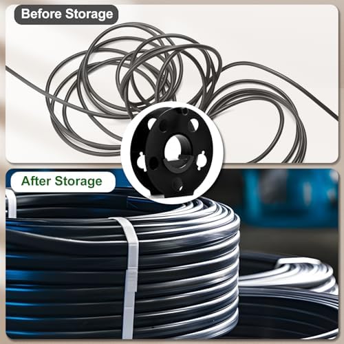 Cord Storage Reel Easy to Use with Center Rotating Handle 100 Feet (Black) - Image 7