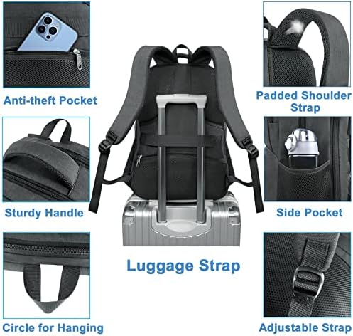 MATEIN 17 Inch Laptop Backpack, TSA Large Travel Backpack with Lunch Box, Anti-Theft Work Business Carry On with USB Port, Water Resistant Sturdy College Computer Backpack for Men Women - Image 6