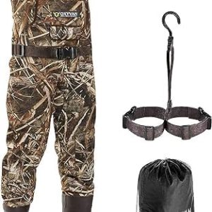 OXYVAN Duck Hunting Waders with 600G Rubber Boots Insulated,Neoprene Realtree MAX-7 Camo Fishing Chest Waders for Men & Women